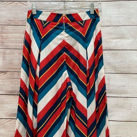 JEALOUS TOMATO BOHO WIDE LEG PALAZZO PANTS IN BOLD CHEVRON PRINT - Picture 6 of 9